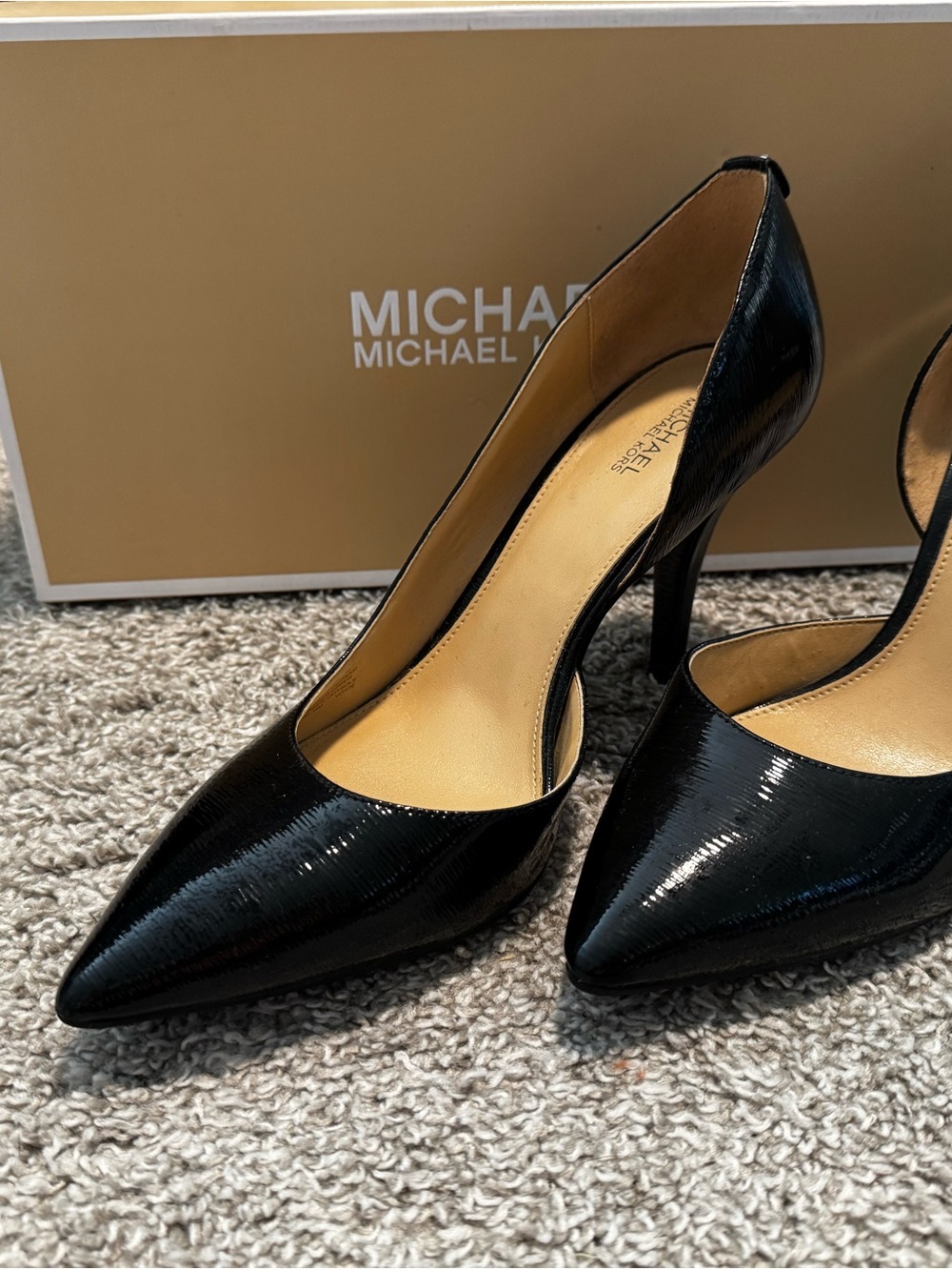 Michael Kors Black Patent Pointed-Toe Stilettos - Picture 3 of 6